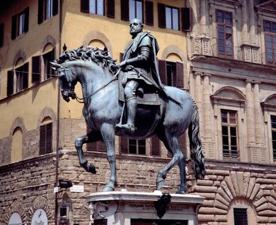 Reiterstatue von Cosimo I., Großherzog der Toskana, 1587-93 (Bronze) von Giambologna